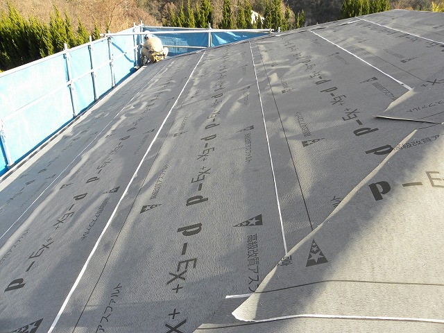 防水シートの施工